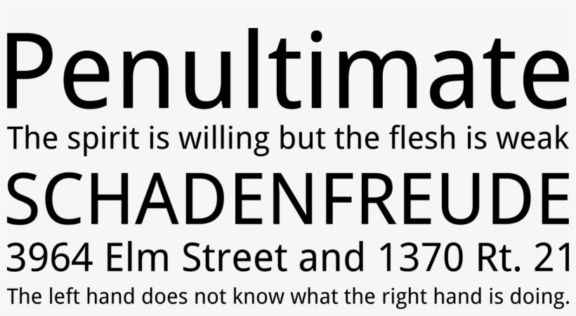 Droid Sans Font Phrases - Droid Sans Font, transparent png #5195613