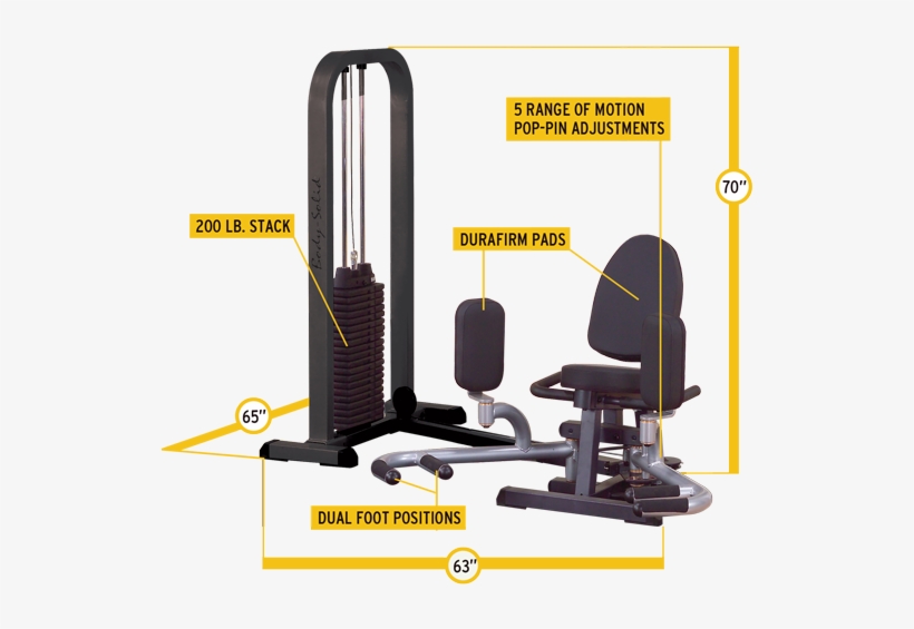 760625257677 - Body Solid Giot G-series Inner/outer Thigh Attachment, transparent png #5197590