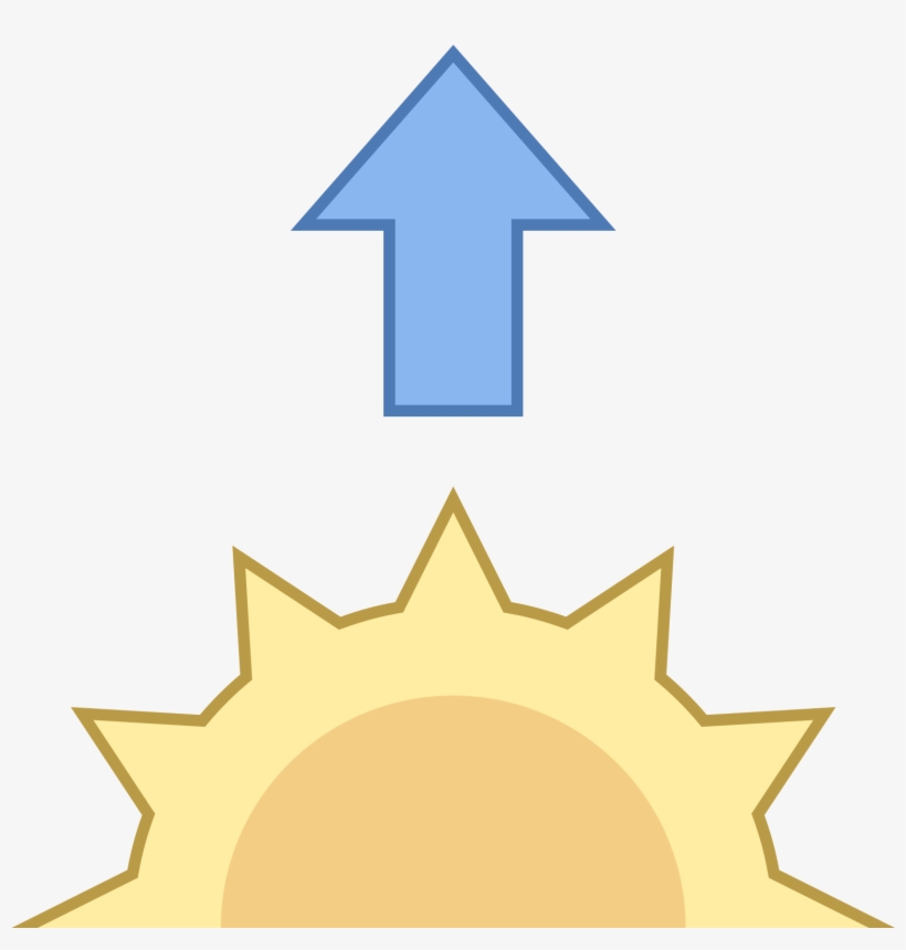 It's A Sun Peaking Halfway Up Over The Horizon - Icon, transparent png #5198465