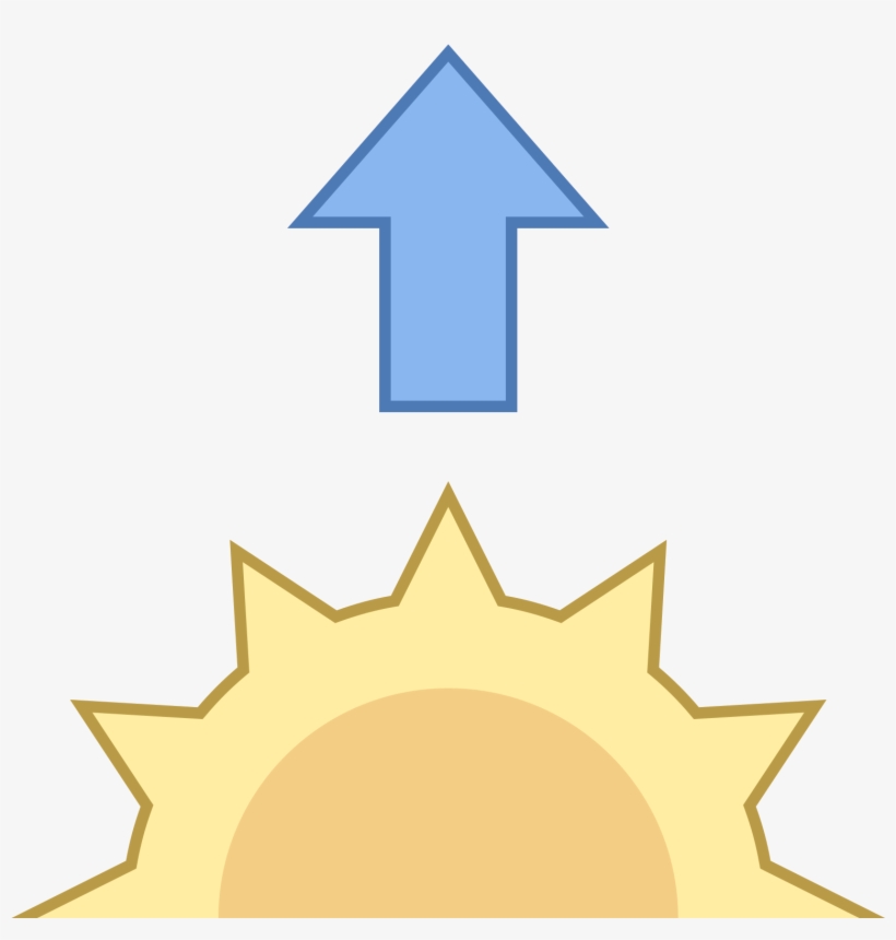It's A Sun Peaking Halfway Up Over The Horizon - Icon, transparent png #5198465