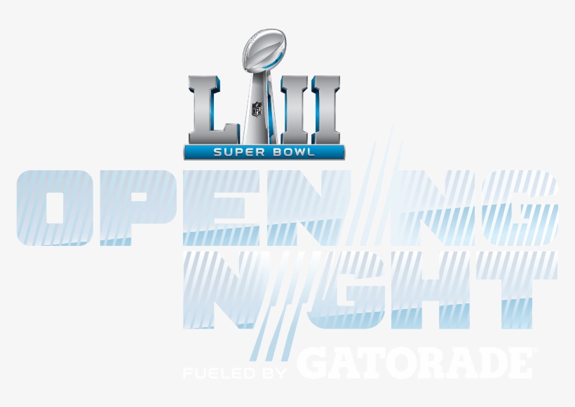 Super Bowl Opening Night Fueled By Gatorade - Super Bowl 52 Opening Night, transparent png #520058