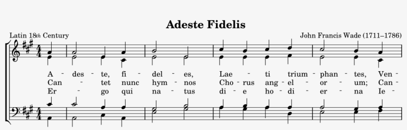 Open - Adeste Fideles Sheet Music, transparent png #520633