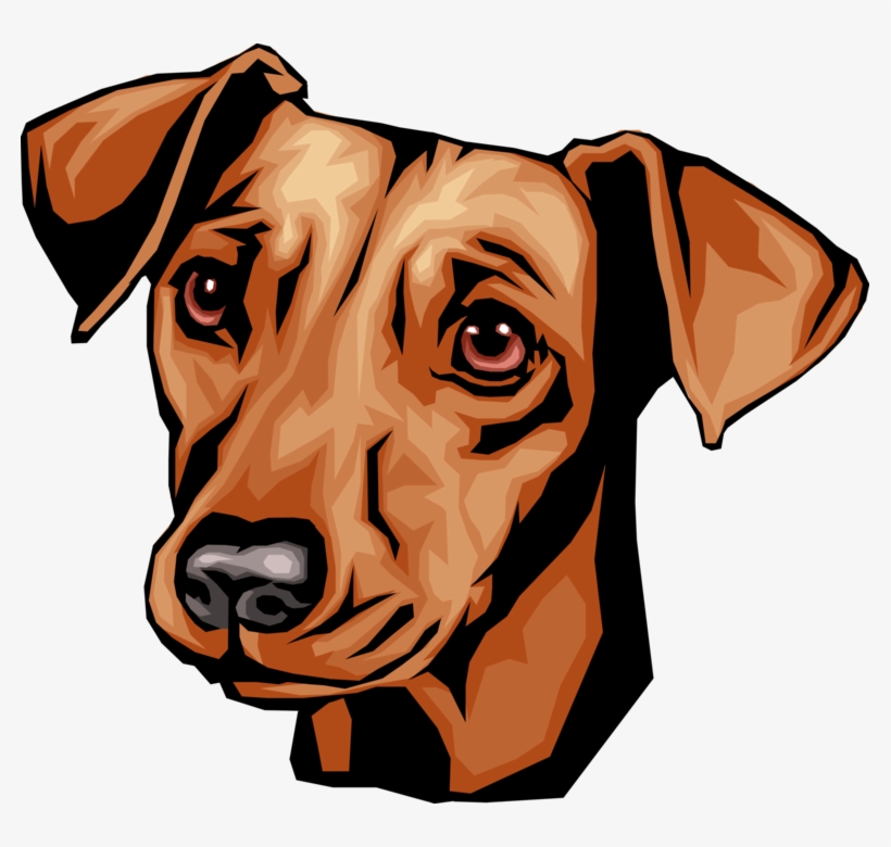 Vector Illustration Of Cute Dachshund Dog Head - Dachshund Cute Vector Head, transparent png #521029