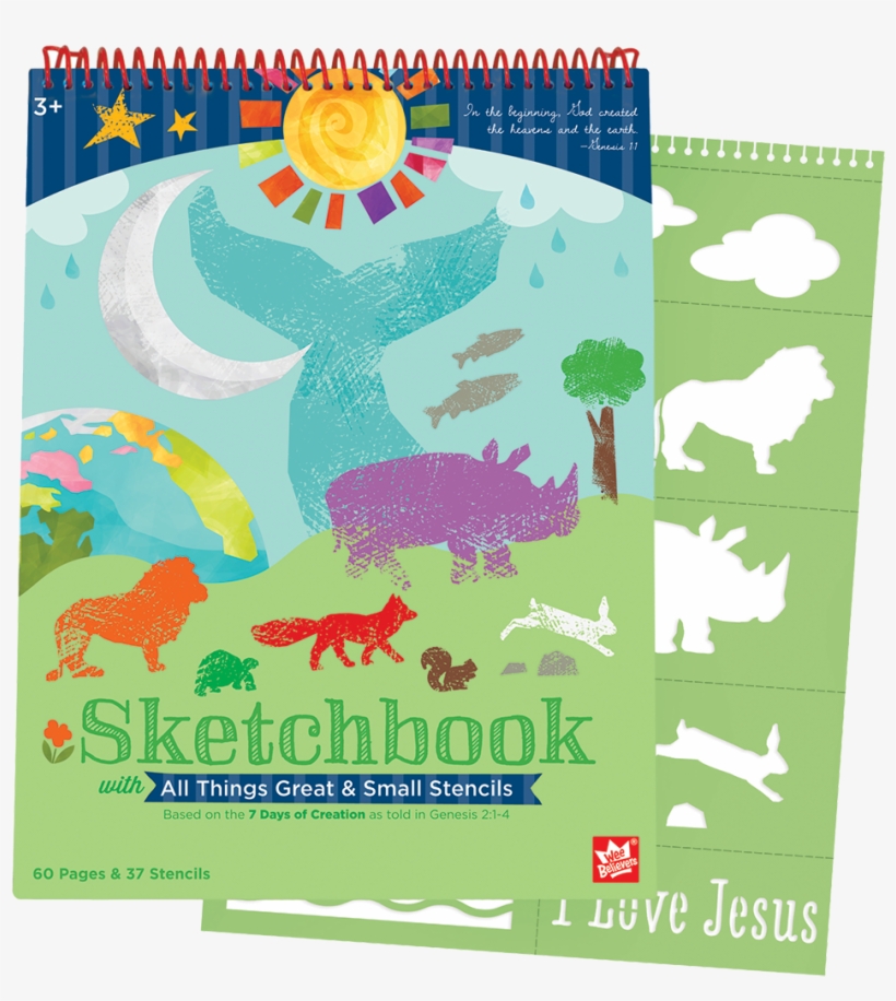 7 Days Of Creation Sketchbook & Stencil Set - 7 Puzzles By Wee Believers - 7 Days, transparent png #521144