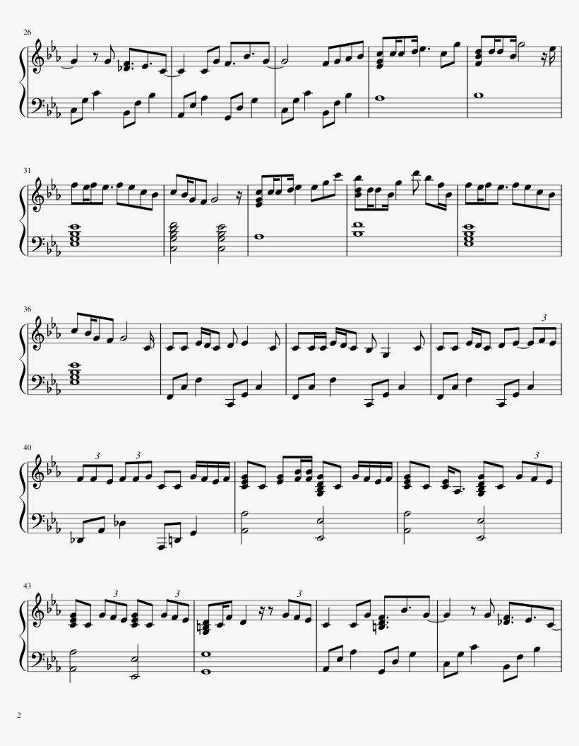 Stronger Than Sheet Music For Musescore - Snow Story Piano - Free Transparent PNG Download - PNGkey