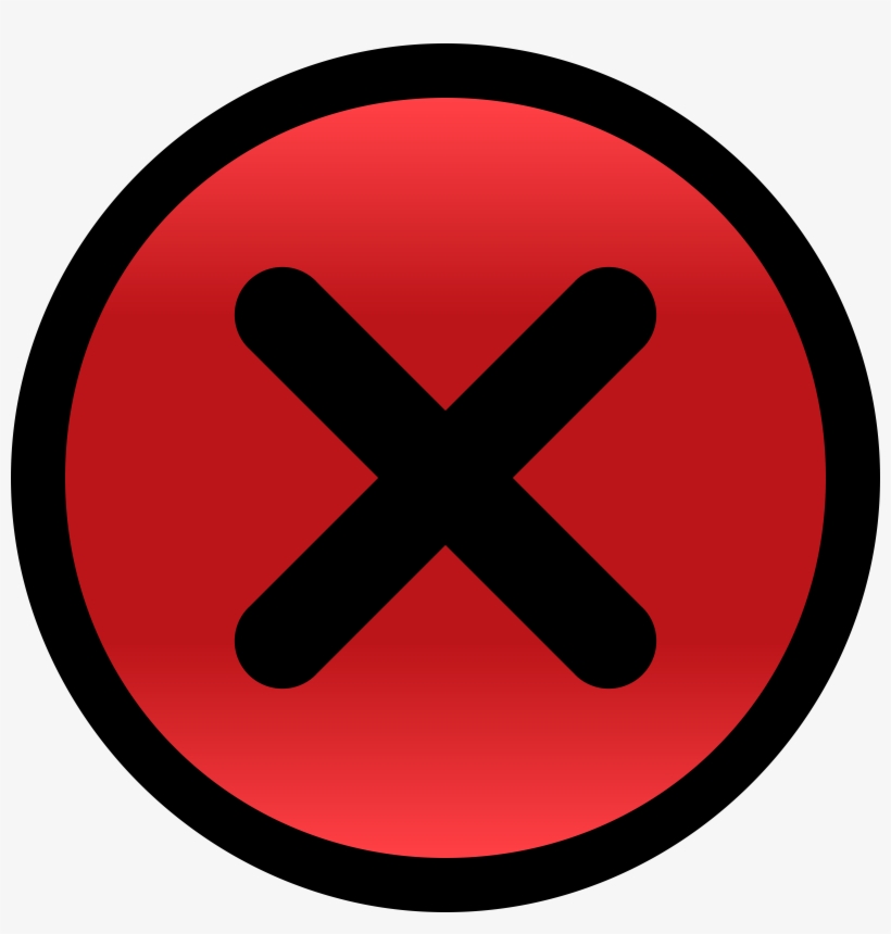 Red Close Button Vector Clipart Image - Smiley Pas Content, transparent png #521680