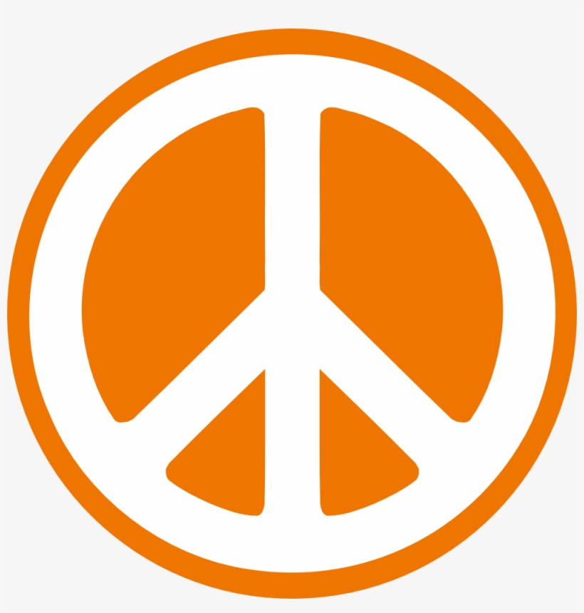 Hippie Symbol - Peace And Love Orange, transparent png #521910