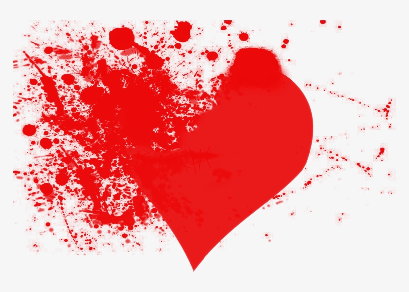 Splatter Heart Brush Blood Splatter Heart Animated - Blood Splatter Heart, transparent png #521949