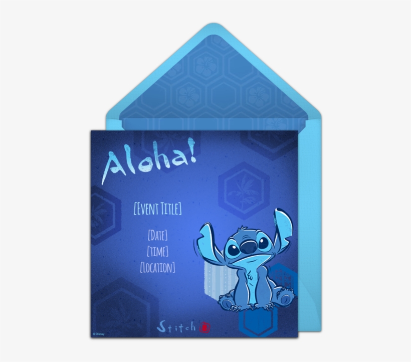 Lilo And Stitch Online Free - Stitch Invitation Card For Christening, transparent png #522225