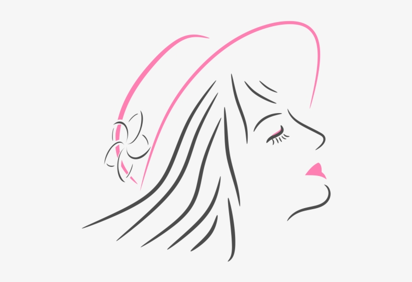 Female Short Hair With A Hat - Illustration, transparent png #522426