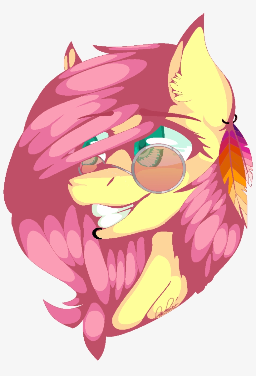 Prettylittlepone, Bust, Colored Pupils, Earring, Fluttershy, - Cartoon, transparent png #522519