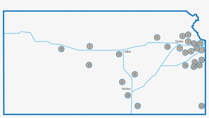 Kansas Winery Trail - Map, transparent png #523382