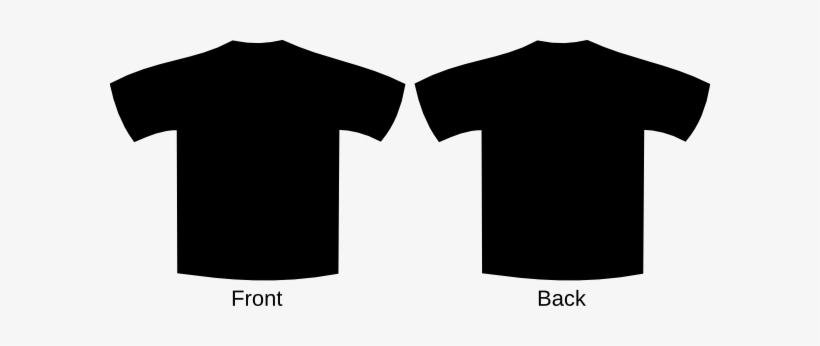 Clip Art At Clker - Black T Shirt Front And Back V Neck, transparent png #523757