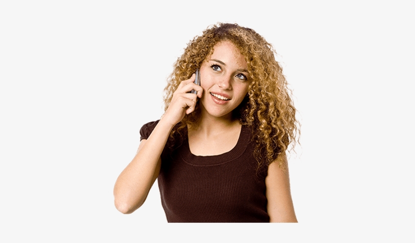 Woman On The Phone - Happy Phone Call Png, transparent png #523980