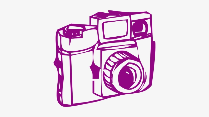 Camera Clipart Purple - Vintage Camera Graphic Clipart Png, transparent png #524581