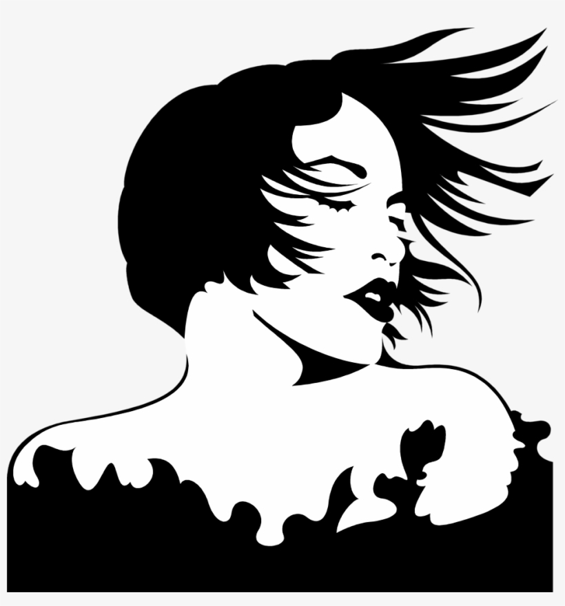 Wind Blowing People Around Cartoon - Hair Blowing In Wind Clipart, transparent png #524769