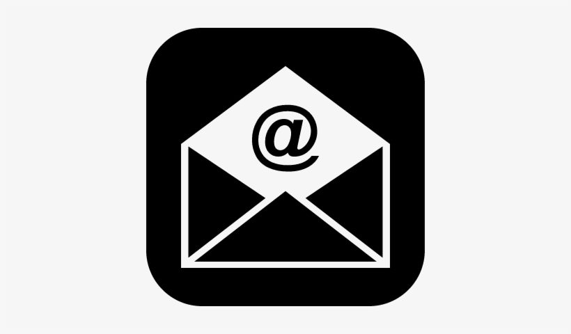 Email Open Envelope In A Rounded Square Vector - Icono De Correo Electronico Png, transparent png #525495