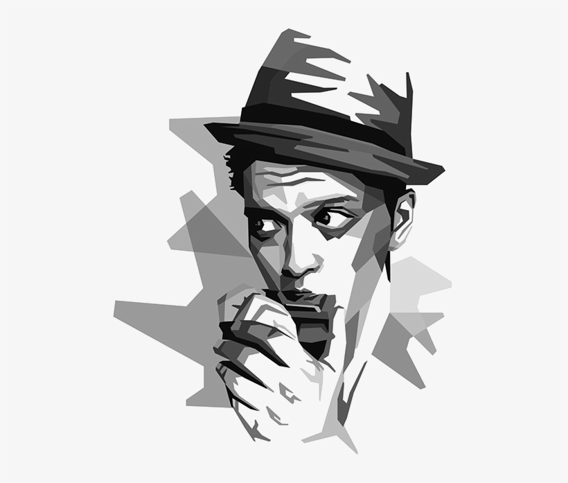 Bruno Mars Png Transparent Image - Bruno Mars Art Png, transparent png #525875