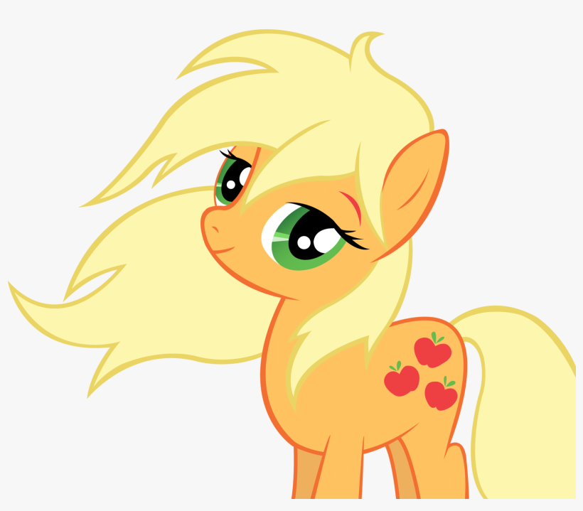 Applejack, Safe, Simple Background, Solo, Transparent - Applejack Con Cabello Suelto, transparent png #525903