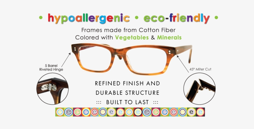 Hypoallergenic Reading Glasses Frames Made From Cotton - Transparent Material, transparent png #526170