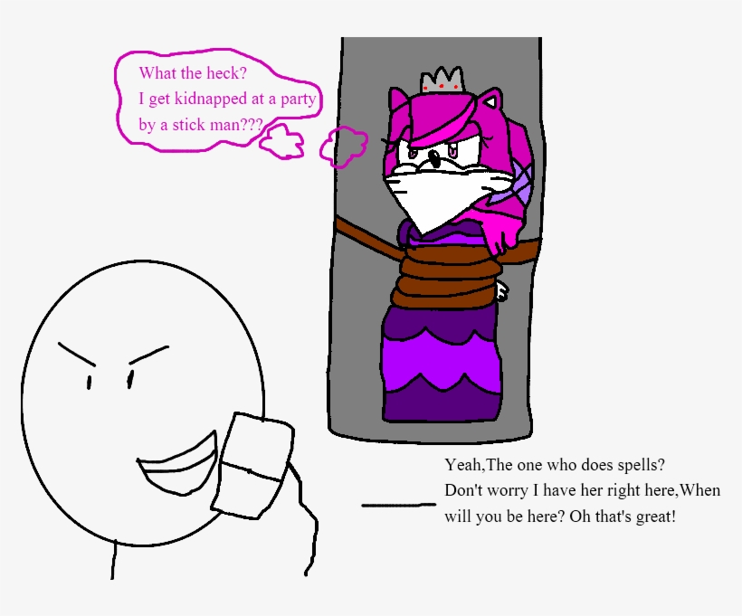 Kidnapped By A Stick Man - Cartoon, transparent png #526645