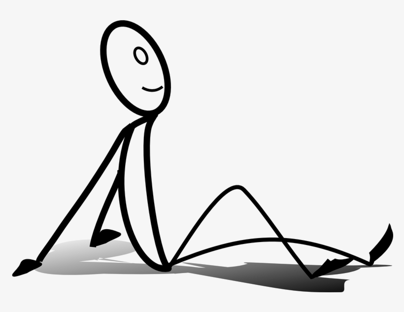 Sitting Stick Man - Stick Figure Sitting Down, transparent png #526744