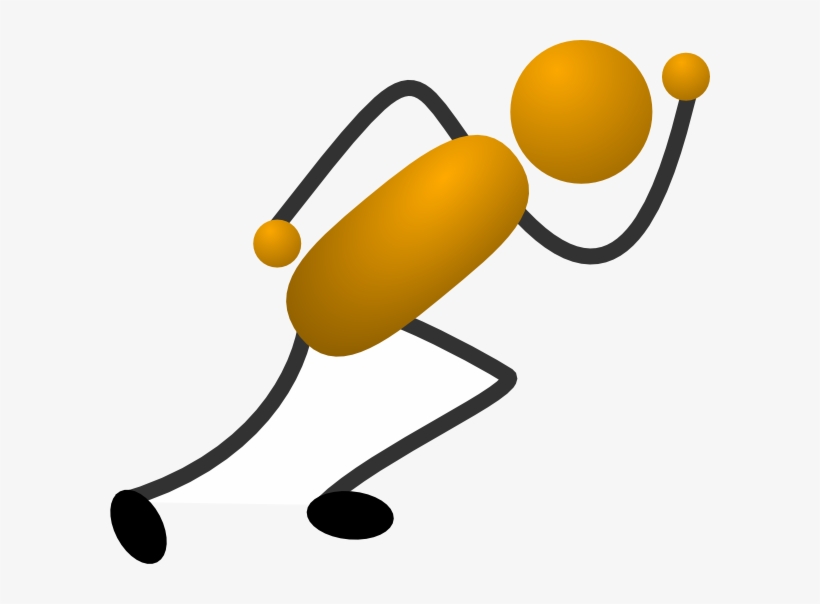 Running Stick Figure Clip Art At Clipart Library - Cartoon Stick Figure Runner, transparent png #527121