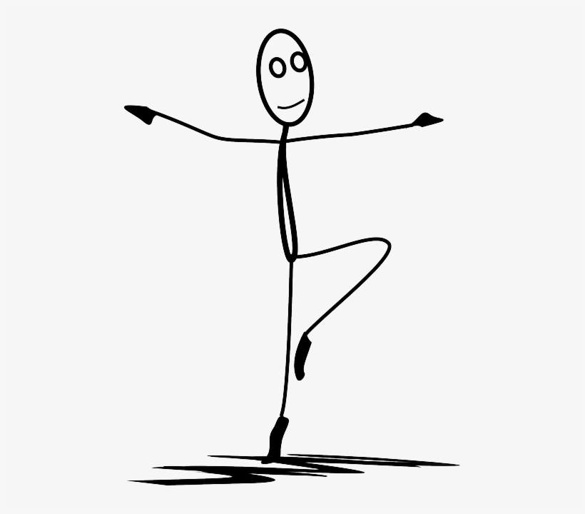 Ballet, Dance, Dancing, Stickman, Stick Figure - Dancing Stick Figure, transparent png #527235