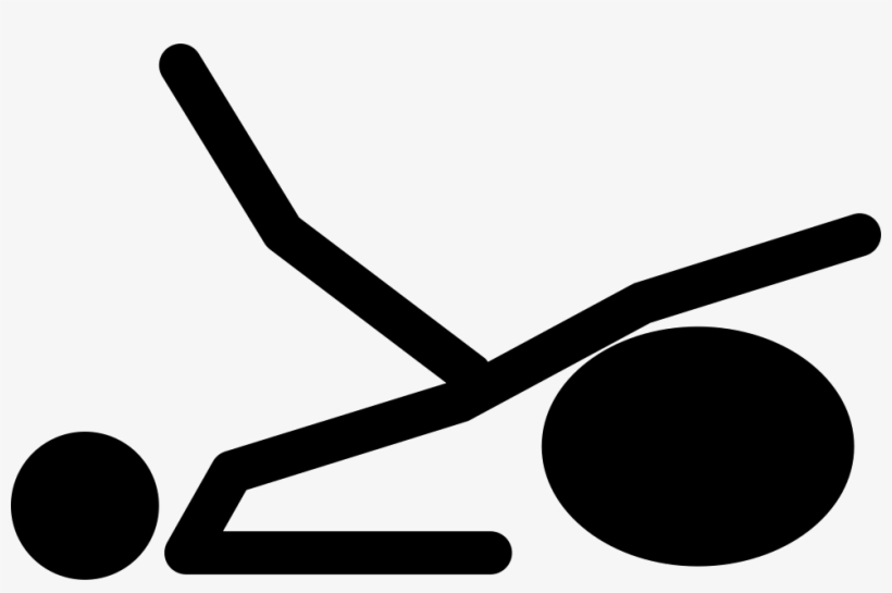 Stick Man Side View Raised On Exercise Ball Comments, transparent png #527393