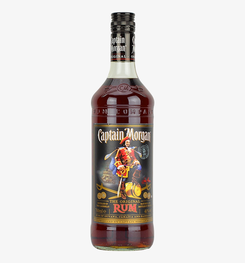 Engraved Text On A Bottle Of Personalised Captain Morgan - Captain Morgan Black Label 70cl Bottle, transparent png #527805