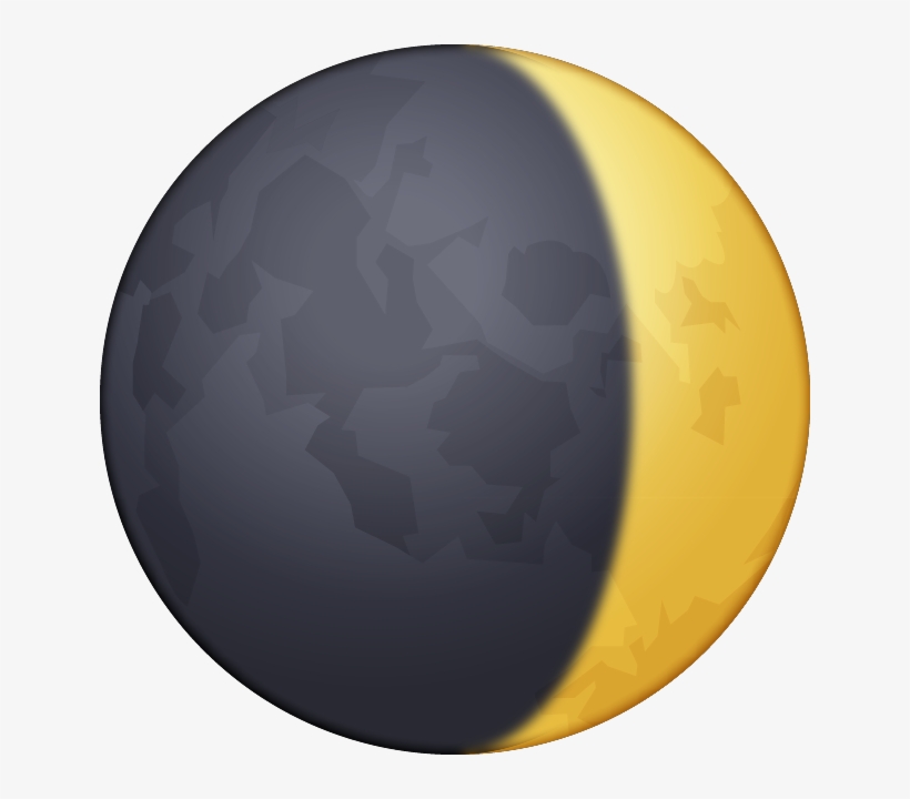 Waxing Crescent Moon Emoji - Waning Gibbous Moon Emoji, transparent png #527978