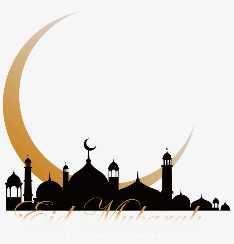 Picture Black And White Library Quran Islam Ramadan - Mosque And Moon Png, transparent png #528393