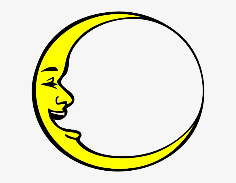 Clipart Moon Small Moon - Smiling Crescent Moon, transparent png #528446