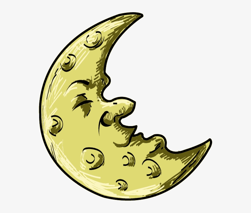 Half Moon Clipart At Getdrawings - Cartoon Half Moon Png - Free