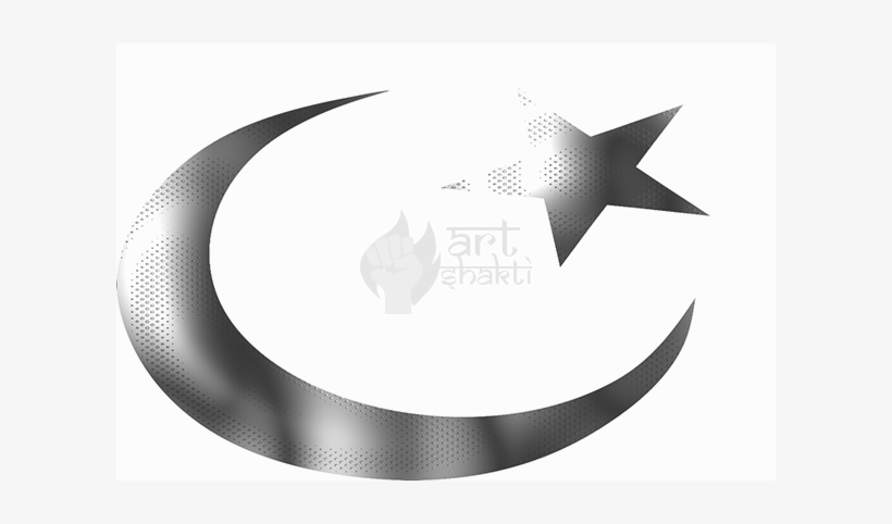 Islam Star & Crescent Black Grey Logo - Crescent, transparent png #528602
