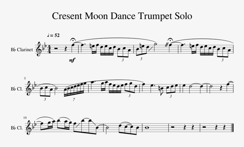 Cresent Moon Dance Trumpet Solo Sheet Music 1 Of 1 - Champs Elysees Saxophone, transparent png #528696