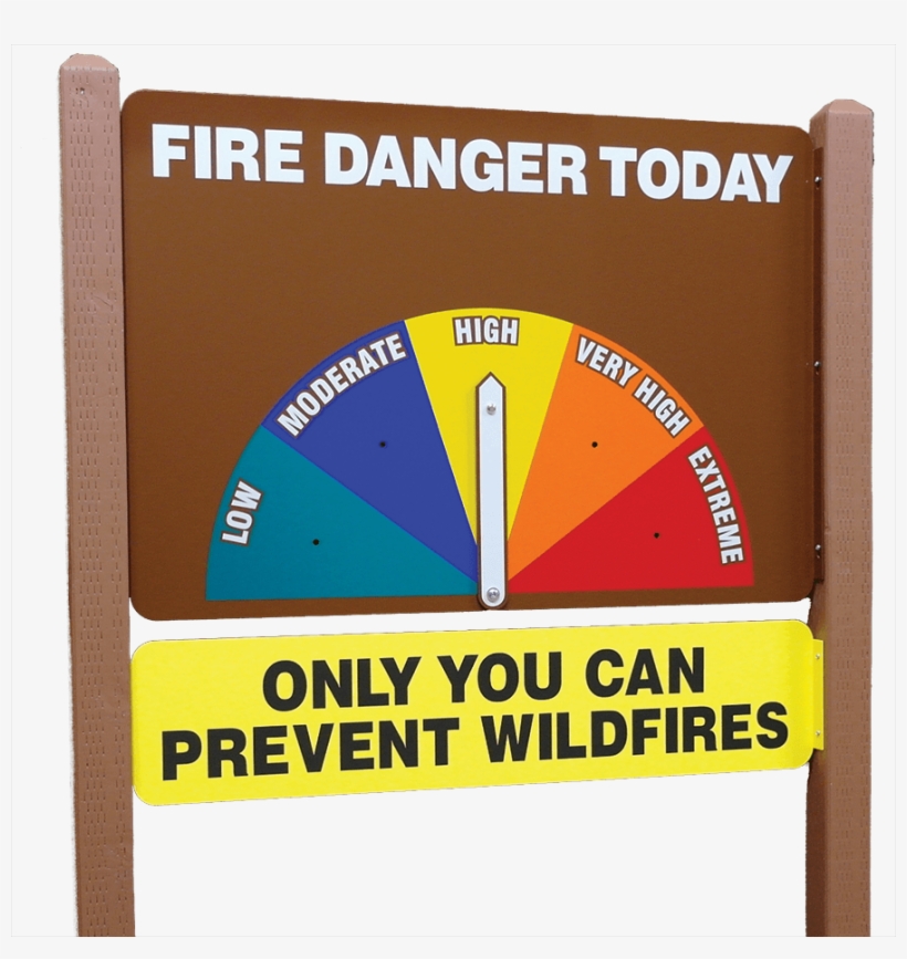 Standard Two Sided Fire Danger Sign - Fire Danger, transparent png #529110