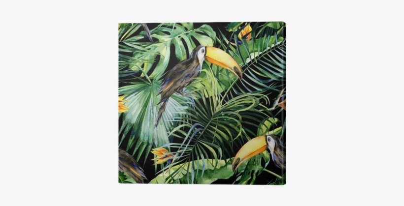 Seamless Watercolor Illustration Of Toucan Bird - Huse Silicon J3 2017, transparent png #529201