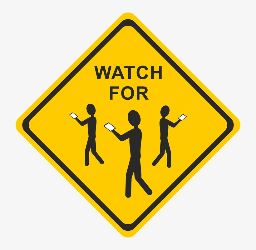 Danger Clipart Construction Sign - Pedestrian Crossing Sign, transparent png #529262