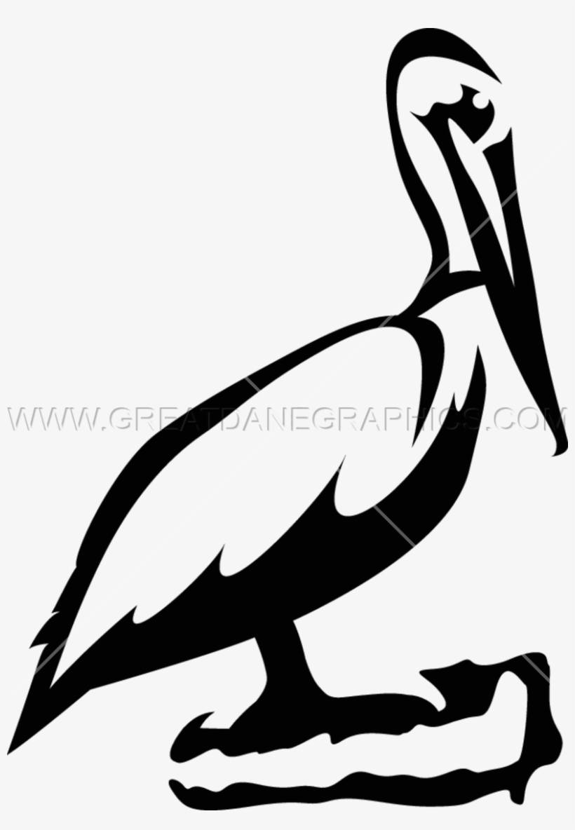 Picture Library Download Pelican Pixels - Black And White Pelican Clip Art, transparent png #529542