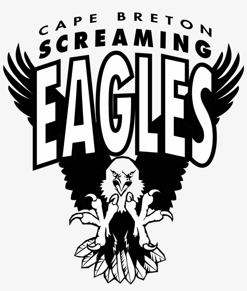 Cape Breton Screaming Eagles Logo Black And White - Cape Breton Screaming Eagles Logo, transparent png #529883