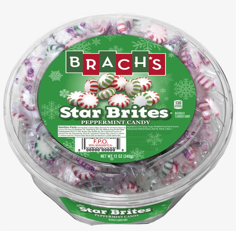 Brach's Red And Green Star Brites Peppermint Candy,, transparent png #529991