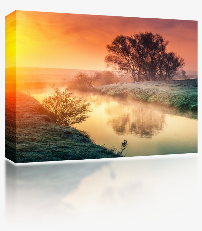 Majestic Foggy River - Painting, transparent png #5200754