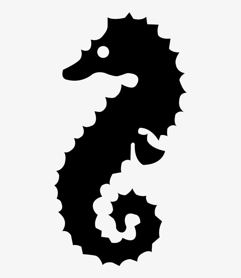 Seahorse - Aquamarine Und Schwarze Mousepads, transparent png #5200919