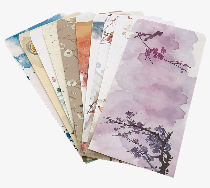 Chinese Style Envelope Imitation Retro Rhyme Ink Painting - Envelope, transparent png #5201290