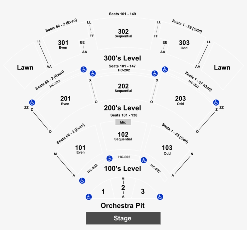 St Augustine Amphitheatre Seating Chart