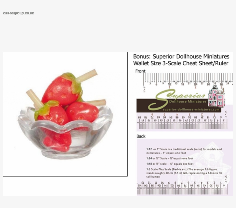Special Dollhouse Miniature Bowl With Strawberries - Wish Booklet No23 Fashioning Miniatures, transparent png #5202362