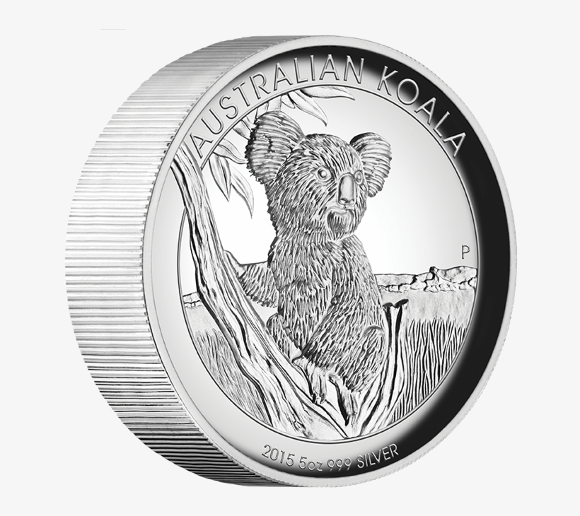 2015 Australian Koala 5oz Proof High Relief Silver - Australian Koala 2015 5oz Silver Proof High Relief, transparent png #5203286