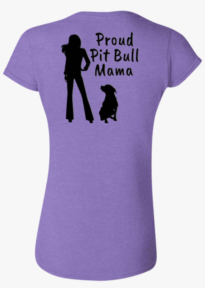 Proud Pit Bull Mama - Gildan Mens Softstyle T-shirt 64000, transparent png #5203749