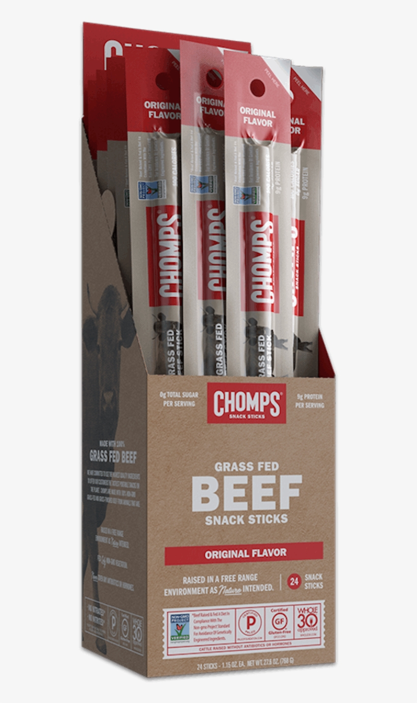 Chomps Beef Sticks Trader Joe's - Chomps Beef Stick Original, transparent png #5204101
